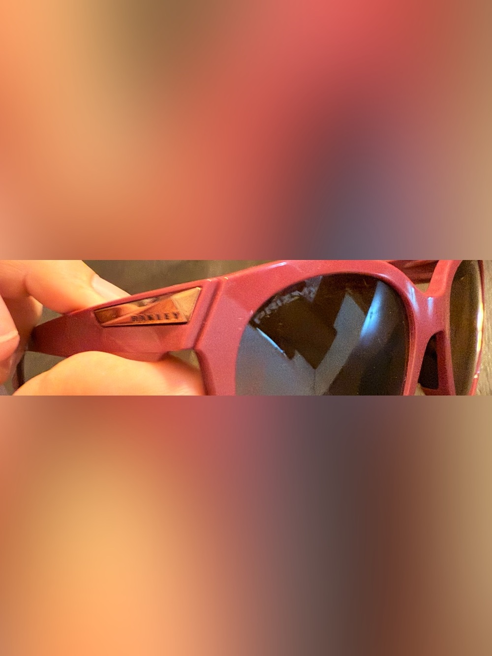 Oakley Pink Frame Sunglasses with Brown Lenses Used - Picture 3 of 4